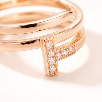 T Wrap Pavé Diamonds Ring