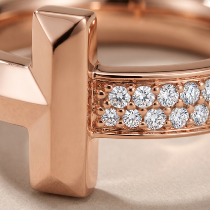 T1 Sparkle Pavé Diamonds  Band Ring