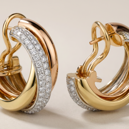 Trinity Pavé Diamonds Earrings