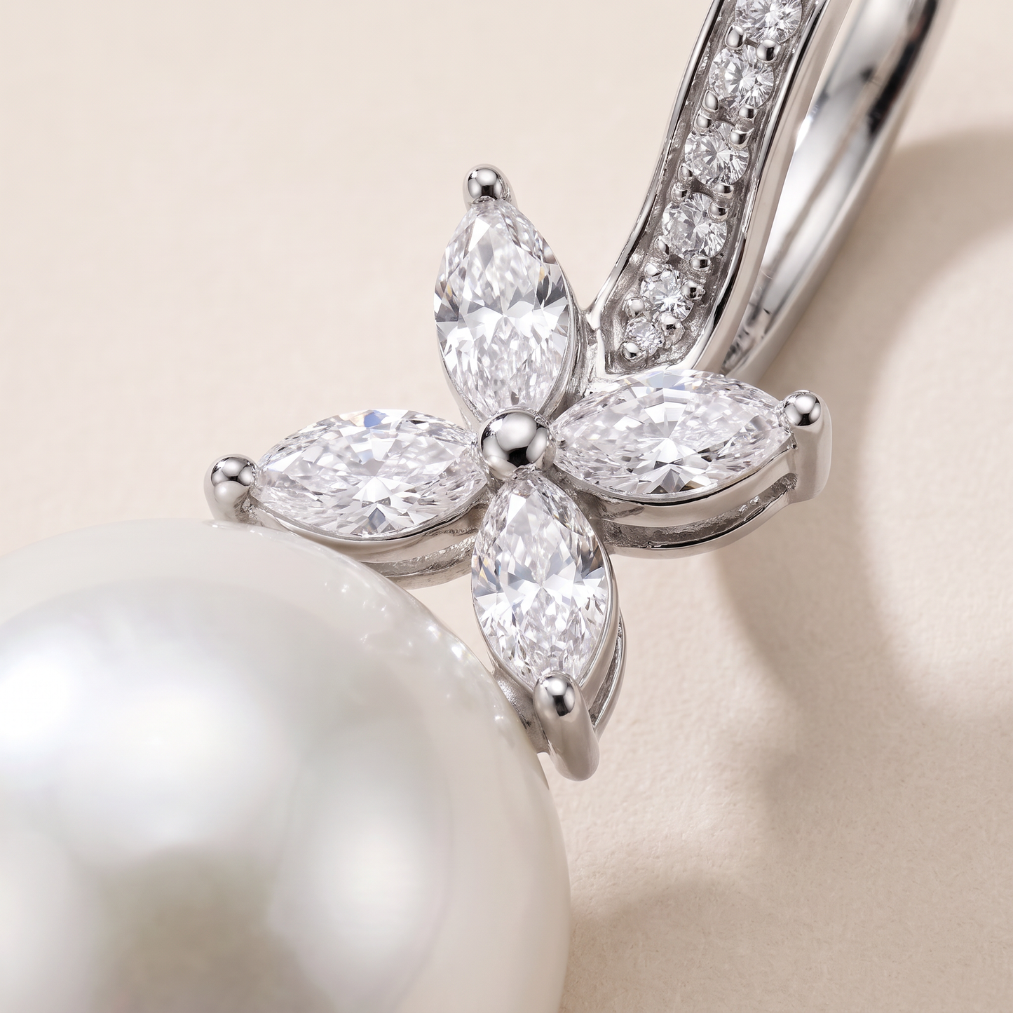 Victoria Pearl And Diamonds Earrings