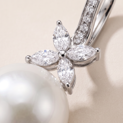 Victoria Pearl And Diamonds Earrings
