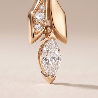 Vine Convertible Pavé Diamonds Drop Earrings