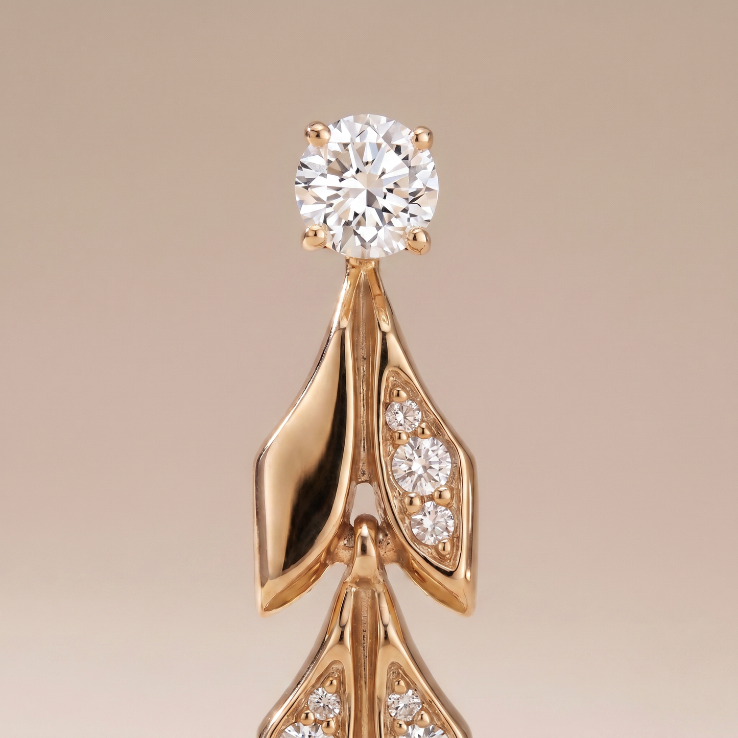 Vine Convertible Pavé Diamonds Drop Earrings