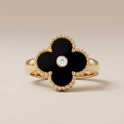 Vintage Alhambra Black Onyx Ring