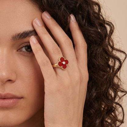 Vintage Alhambra Carnelian Ring