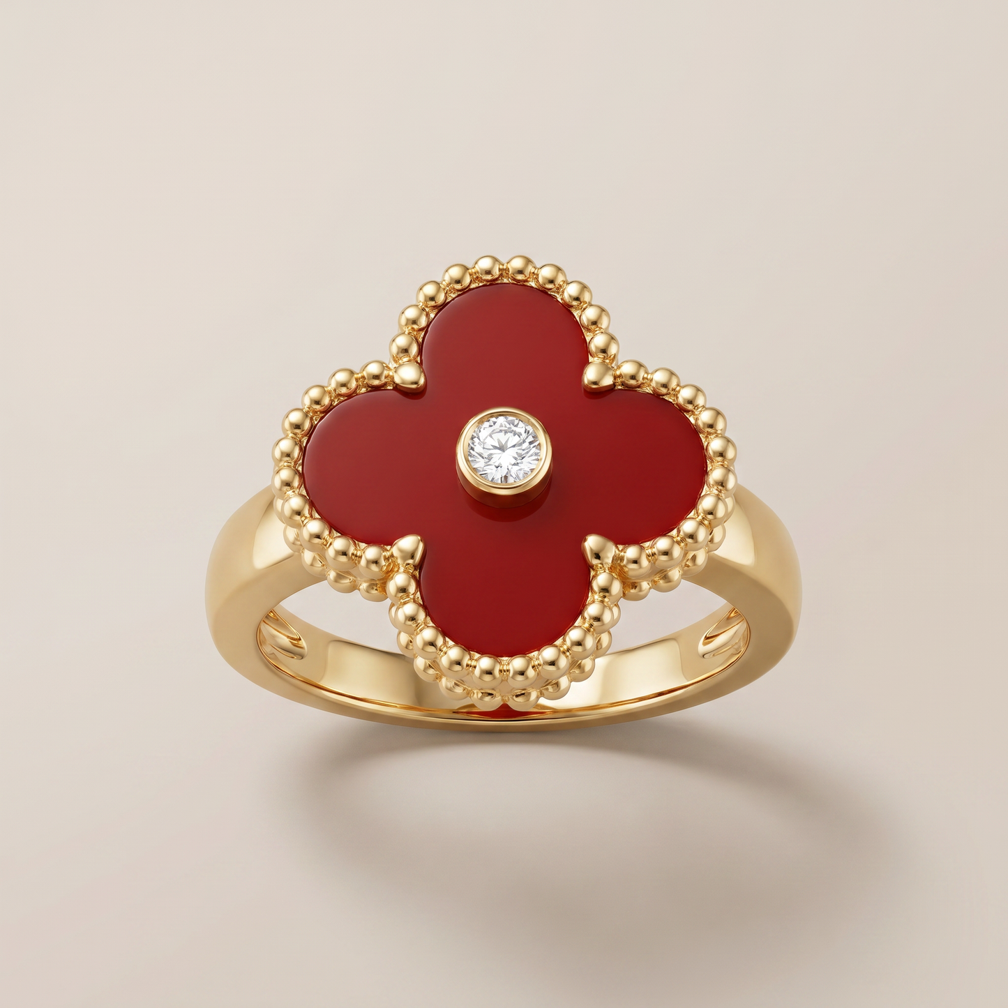 Vintage Alhambra Carnelian Ring