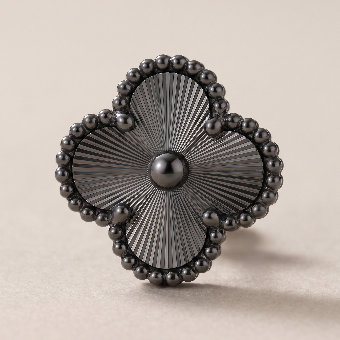 Vintage Black Guilloche Earrings