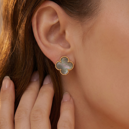 Vintage Alhambra Grey Earrings