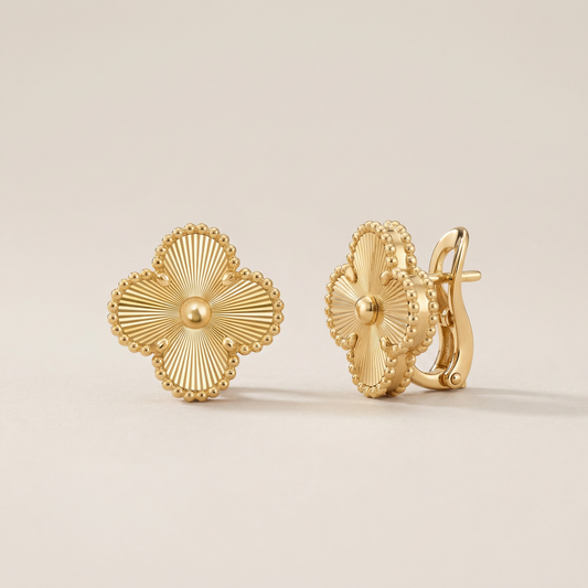 Vintage Alhambra Guilloche Earrings