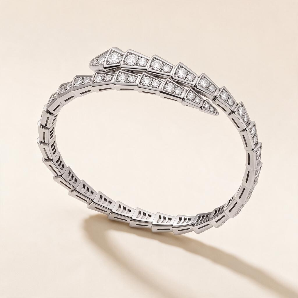 Serpenti Pavé Diamonds Wrap Bracelet